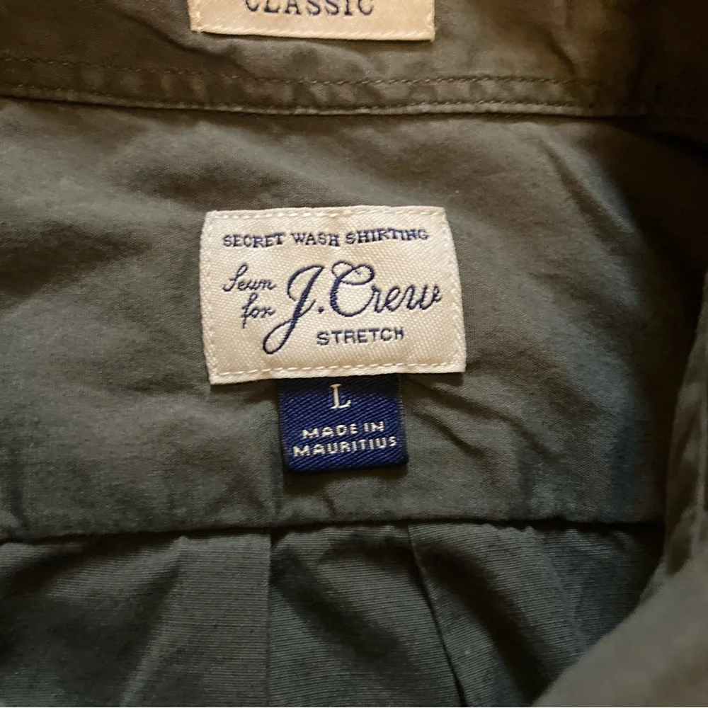 J.CREW men’s long sleeve button down shirt size large - Picture 3 of 4